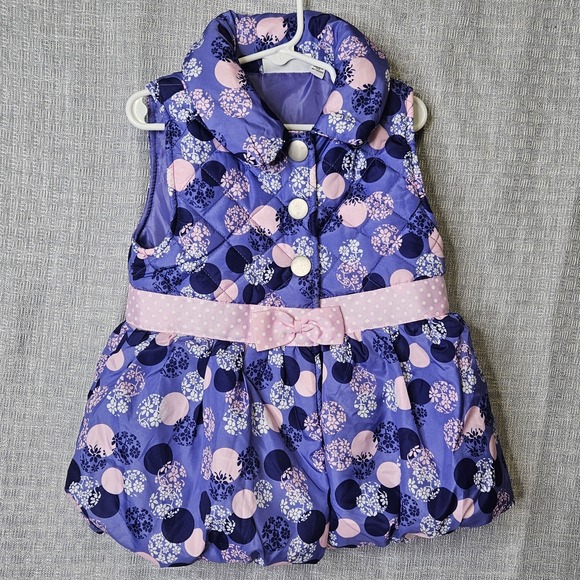 Kids Headquarters Other - Kids Headquarters girls' size 6x purple and pink floral puffer vest.